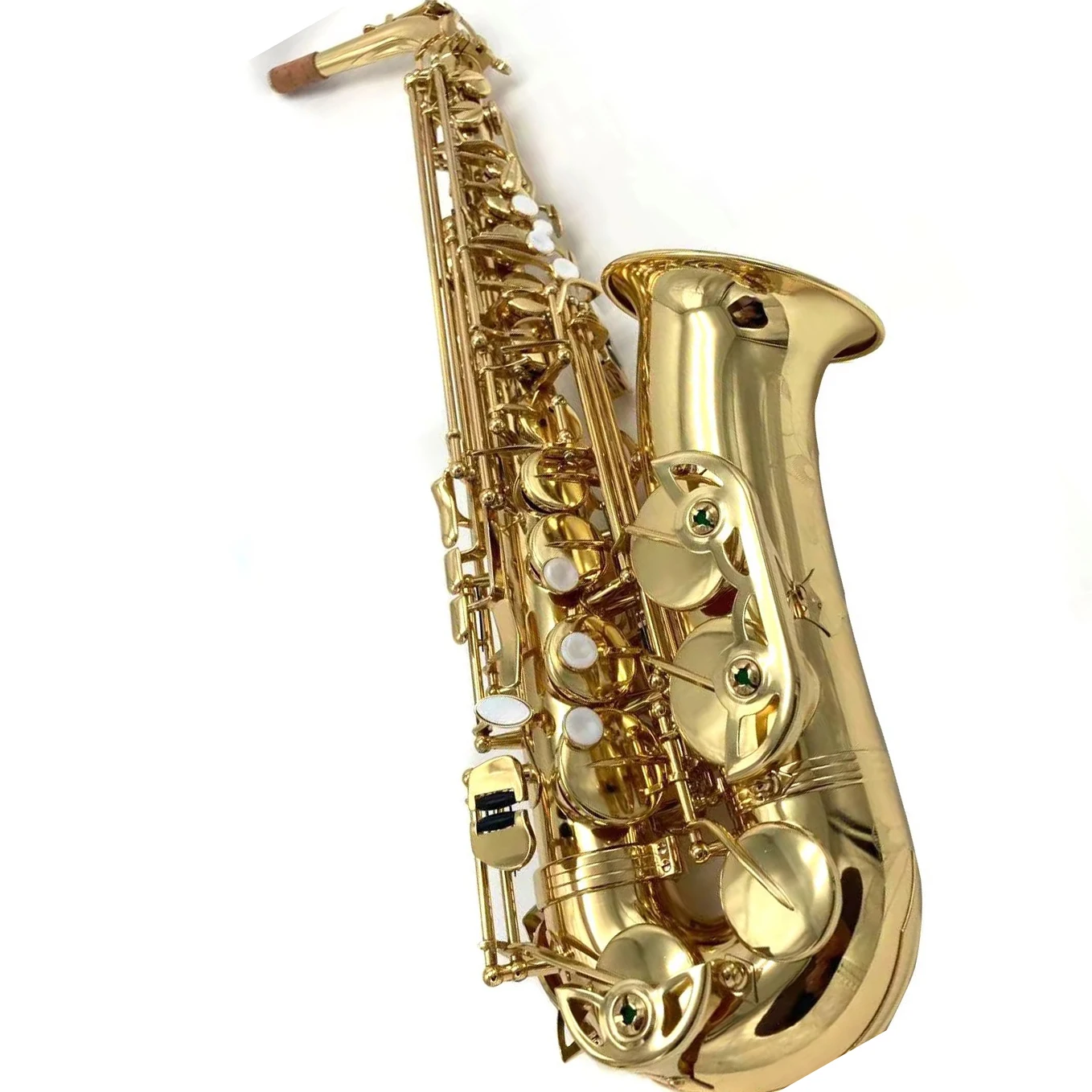 China Good Quality High Grade Gold Lacquer Student Model Alto Saxophone
