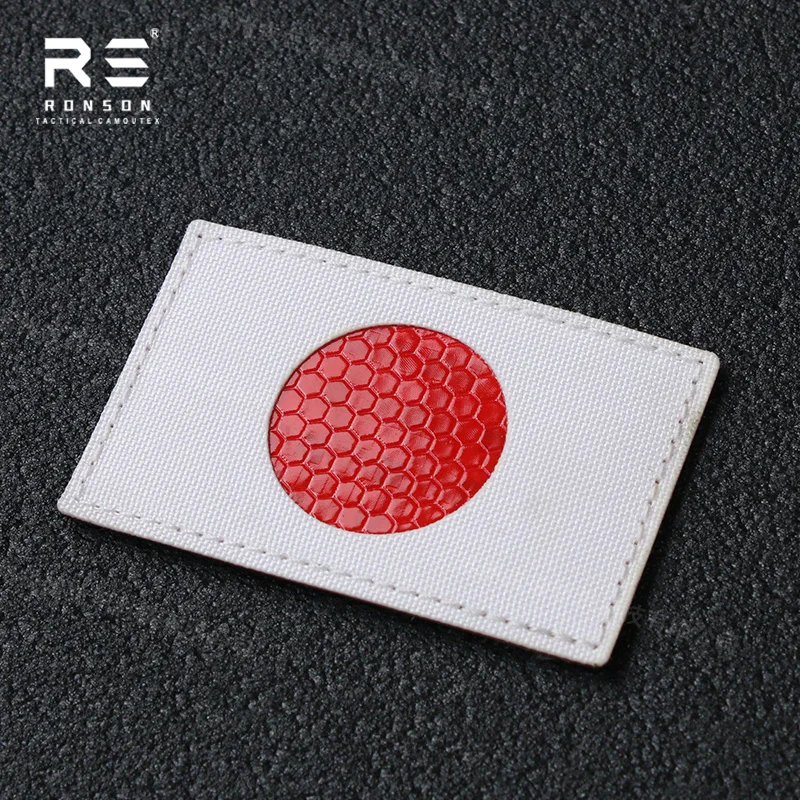 日本国旗と血液型のPOS+パッチ、レーザーカット反射パッチ、タクティカルギア装備用、色とサイズのカスタマイズ可能