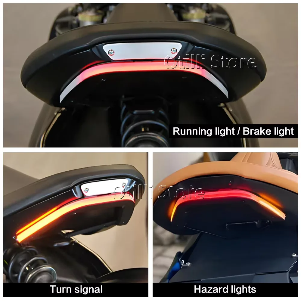 Tail Light Brake Turn Signal LED Rear Lamp Stop Light Motorcycle For Bonneville Bobber (2017-) Bobber Black (2018 2019 2020) view 5
