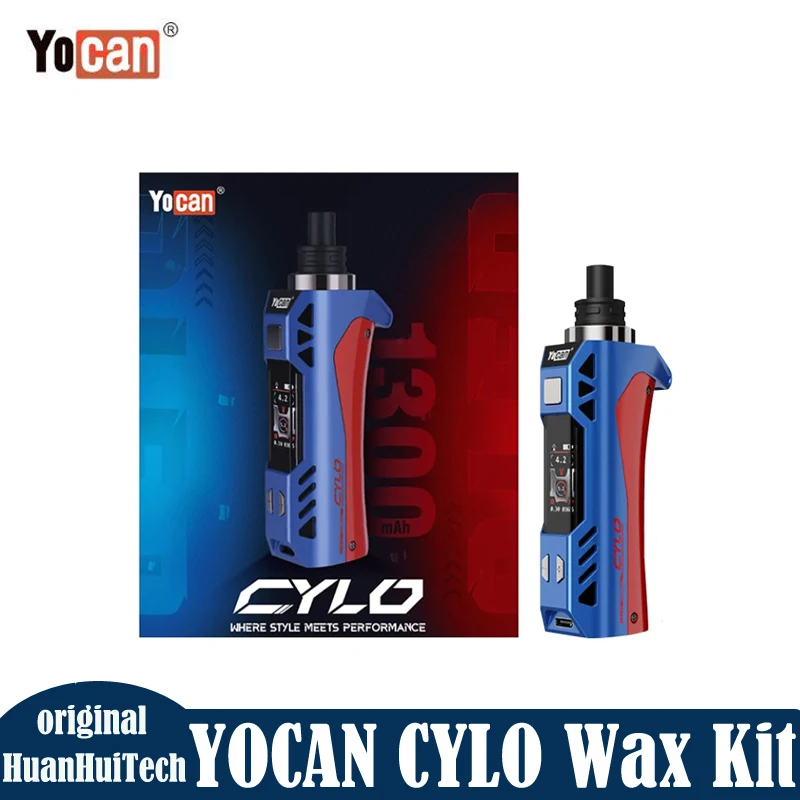 

Original YOCAN Cylo Wax Kit 1300mAh Battery Variable Voltage 2-4.2V With C4-DE Plus Ceramic Coil Vaporizer E-Cigarette