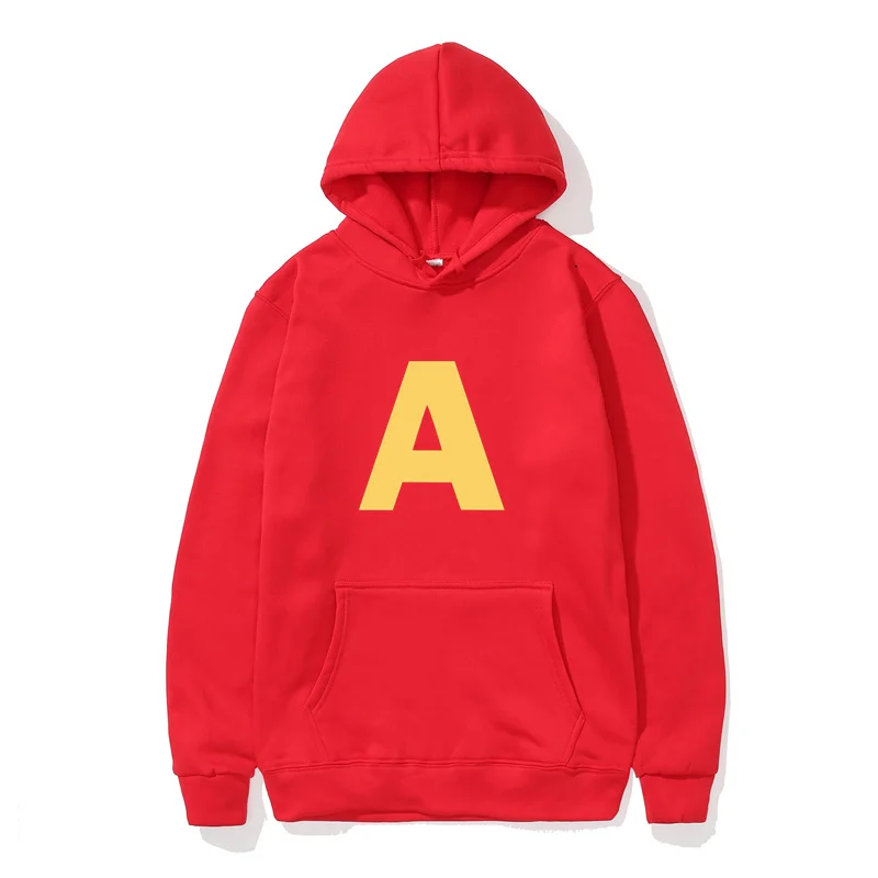 Tendenze di alta qualità Acquista Felpa con cappuccio per abbigliamento sportivo casual unisex per uomo Alvin Chipmunk Costume di Halloween Pullover per donna