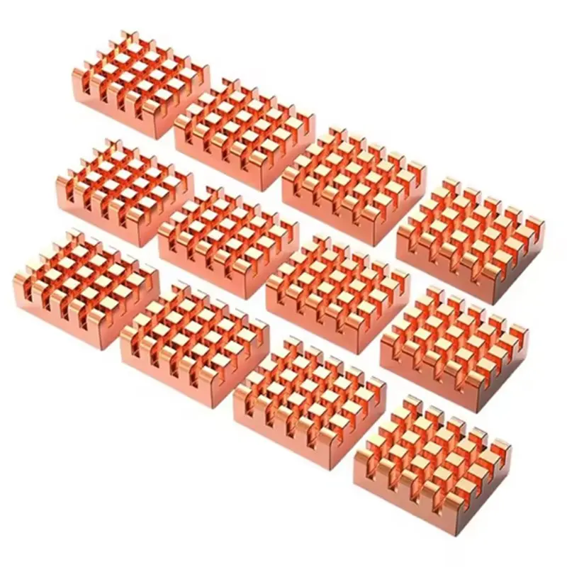 VRAM For Cooling Copper Heatsink 12-PCS 13X12x5mm Thermal Conductive Copper Sheet For GPU Chips VGA RAM Cooler