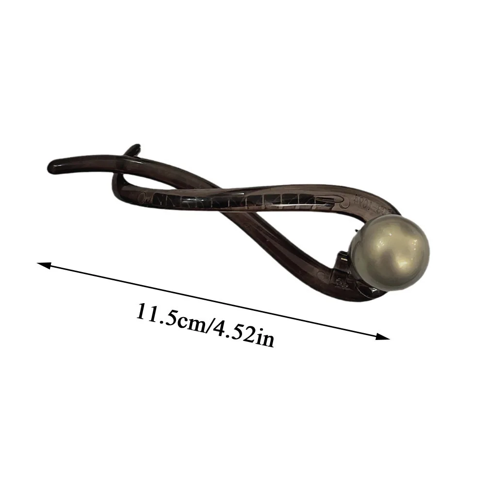 Fashion Big Pearl Twist Hair Clips S Shape Ponytail Clip Hairpins Barrettes Hairstyle Tool Elegant Women Hair Accessories image 6