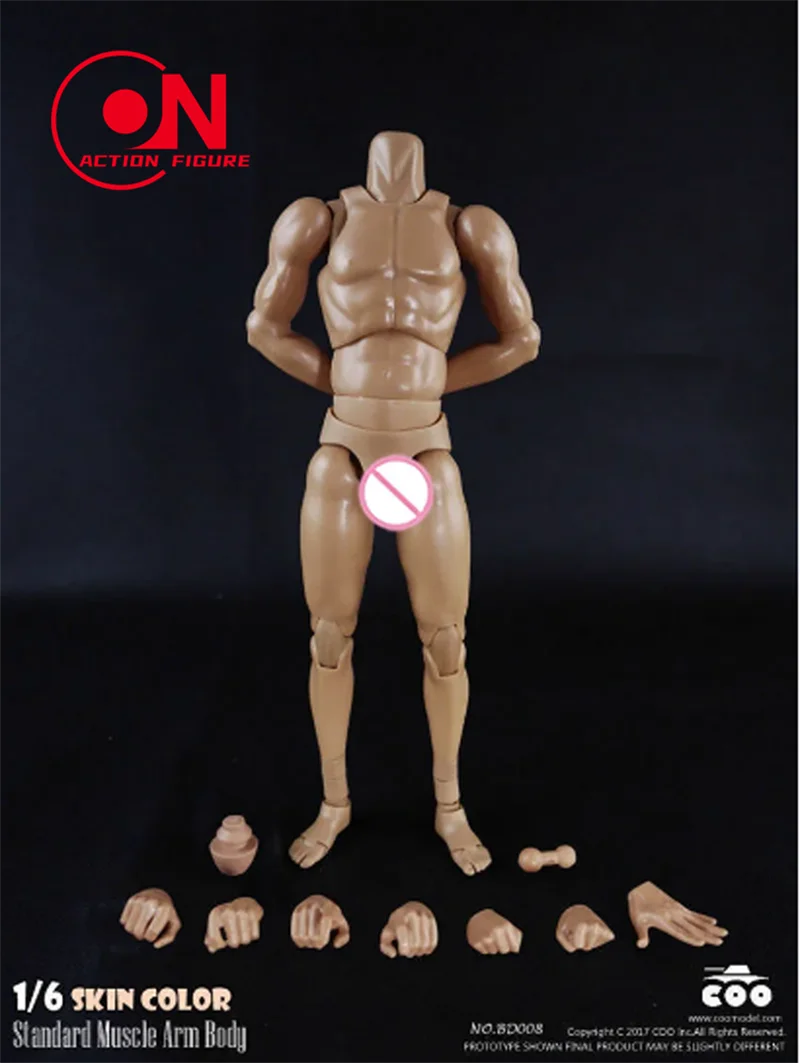 COOMODEL 1/6 männlicher Standard-Muskelgelenkkörper BD001 BD002 BD003 BD003 BD007 BD008 BD009 BD010 25/27CM Soldat Actionfigur Puppe