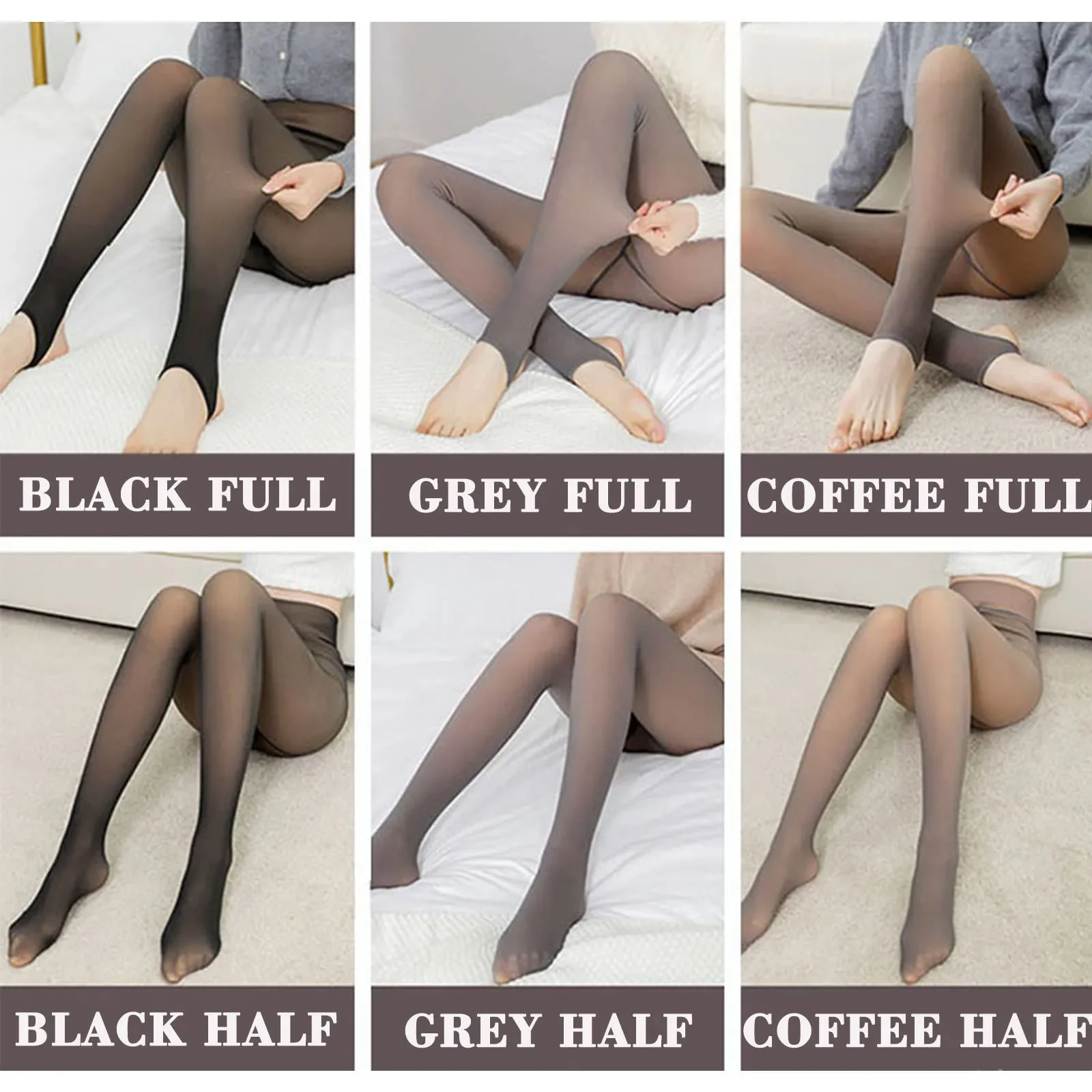 Warm Leggings Women Pantyhose Winter Warm Thick Translucent Tights Sexy High Waist Elasticity Fleece Thermal Stockings Female