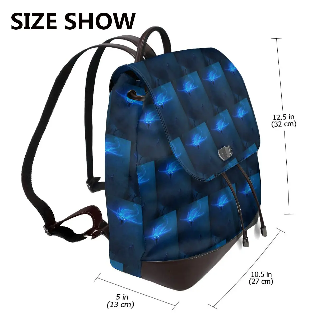 Subnautica- Ghost Leviathan Poster Bookbag School Student Bags Hiking Travel Daypack for Women Fashion Derma Backpack