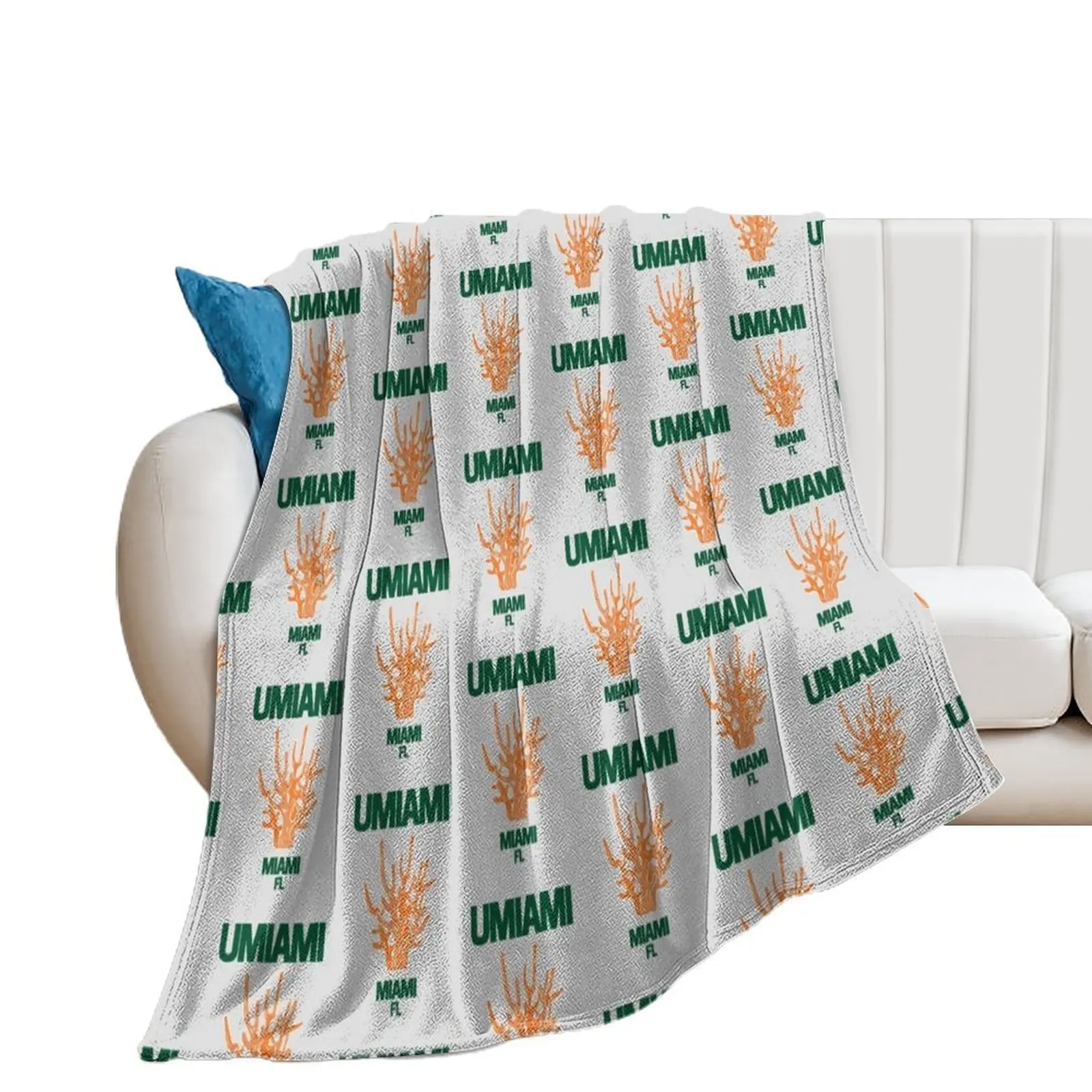 

University of Miami Travel Throw Blanket Stuffeds halloween Luxury Thicken Blankets