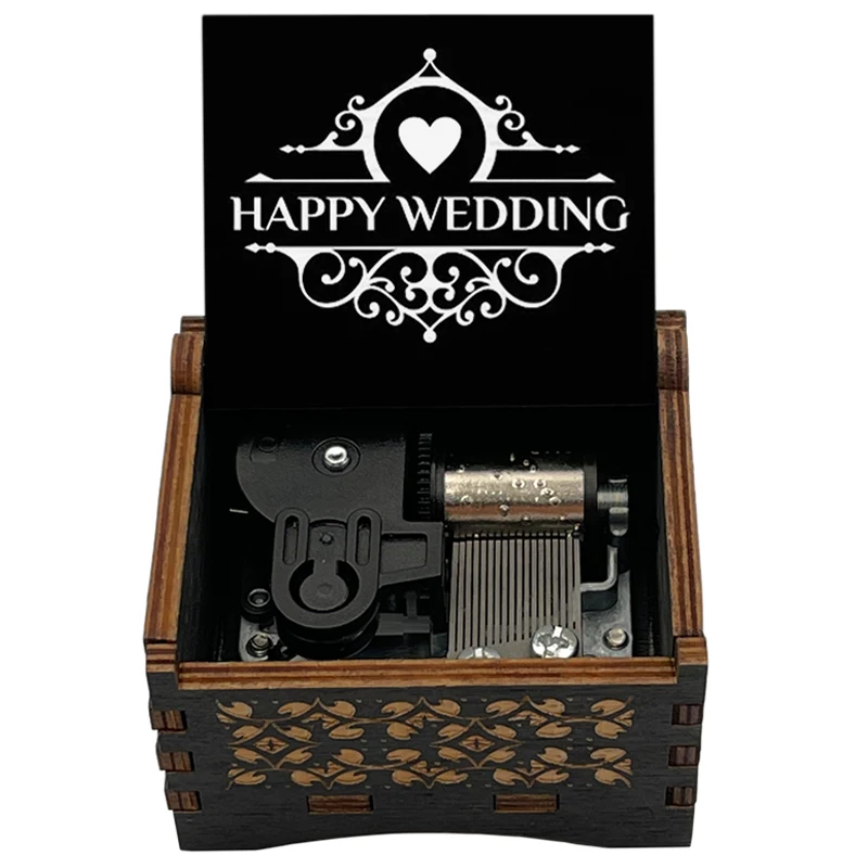 Wagner Wedding March Adapted 18-Tone Wooden Music Box Home Decoration Ornaments Holiday Party Gifts For Friends