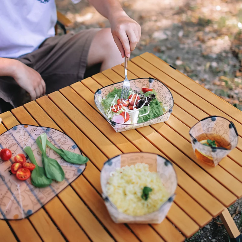 

Outdoor Ultra-light Collapsible Portable Tableware Multi-purpose Combination Tableware Set Bowls Plates Coffee Filters