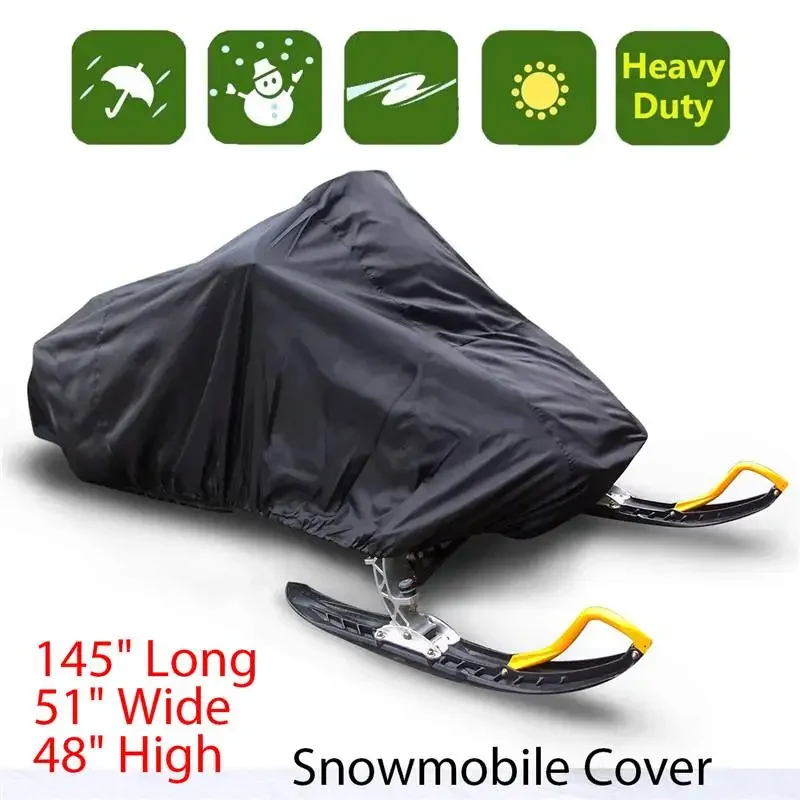 

Snowmobile Cover Waterproof Dust Trailerable Sled Cover Storage Anti-UV All-Purpose Cover Winter Motorcyle Outdoor 368*130*121cm