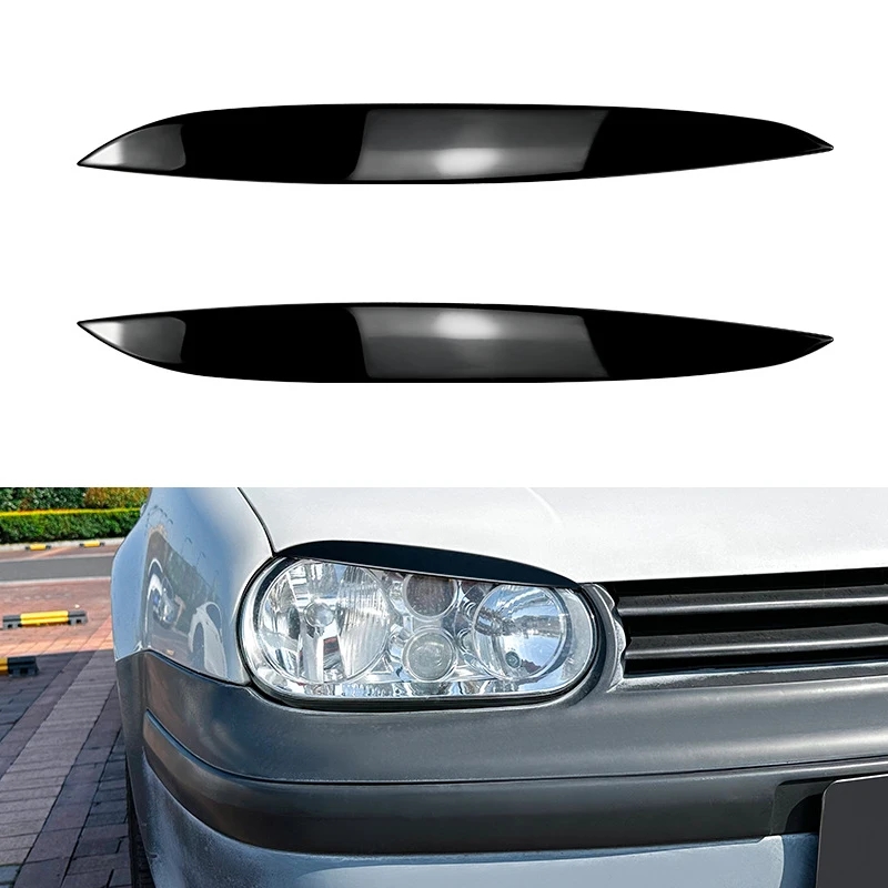 

Car Headlight Eyebrow Eyelids Decoration Cover Trim Carbon Fiber For Volkswagen VW Golf 4 Mk4 GTI TDI SDI R32 Variant 1997-2006