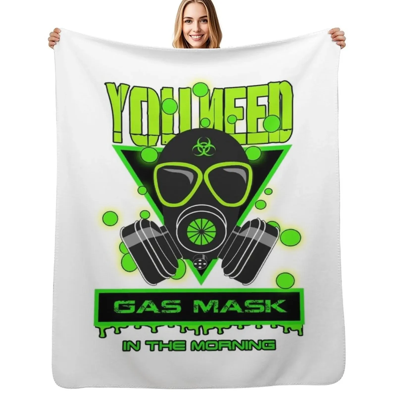 

you need gas mask Throw Blanket Luxury Thicken christmas decoration Personalized Gift Blanket