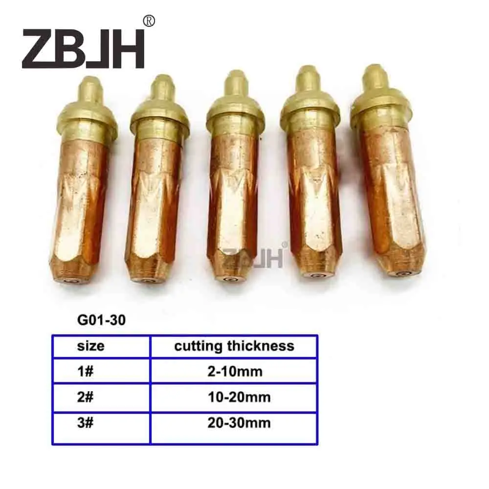 5 قطعة نصائح فوهات القطع لشعلة G01-30/G01-100/G01-300، متوافقة مع أوكسي أسيتيلين وأوكسي بروبان #4