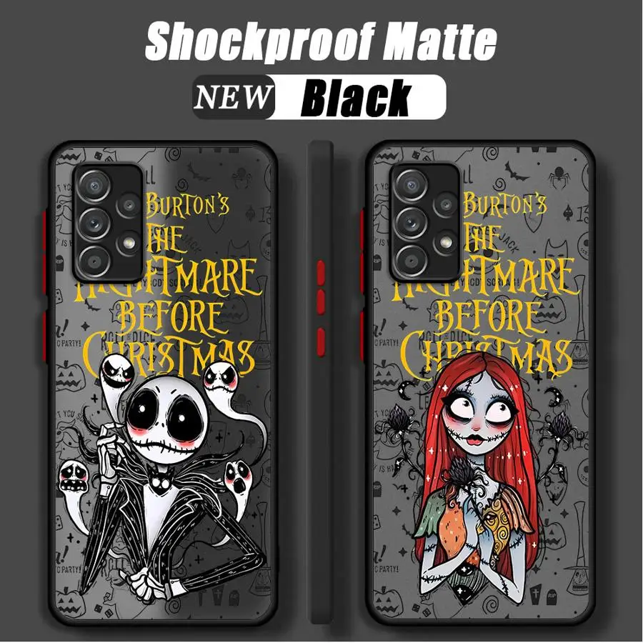 Case For Samsung Galaxy A54 A52 A14 A53 A13 A34 A12 A23 A51 A71 A33 A22 A32 Silicone Phone Cover The Nightmare Before Christmas