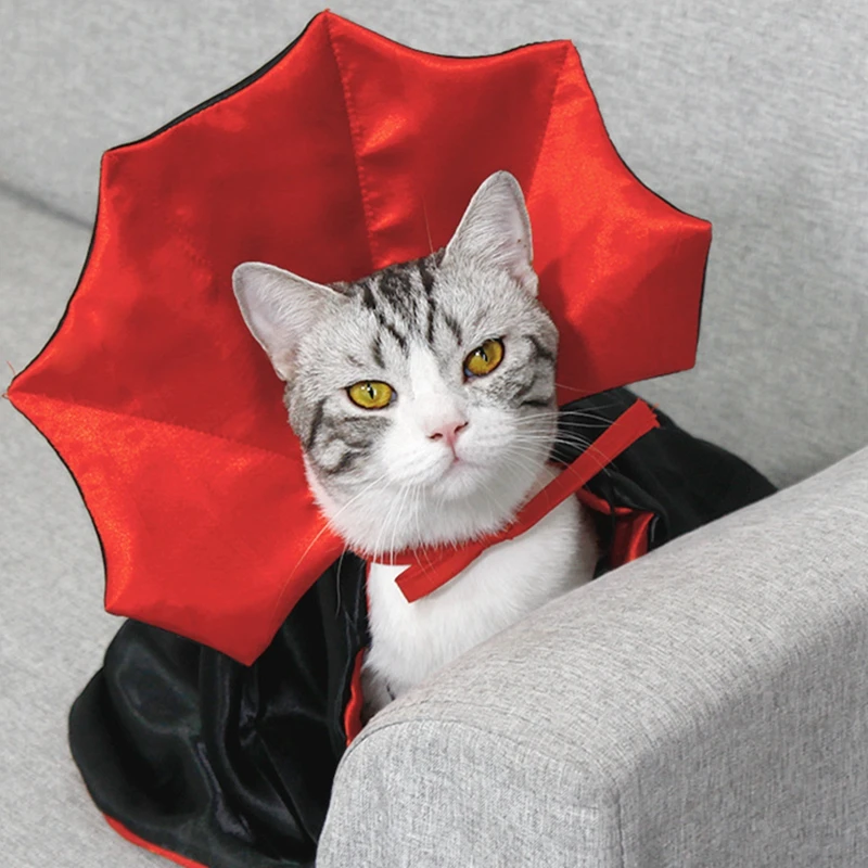 Cute Halloween Pet Costumes Cosplay Vampire Cloak For Small Dog Cat Kitten Puppy Dress Up Kawaii Pet Clothes Gift