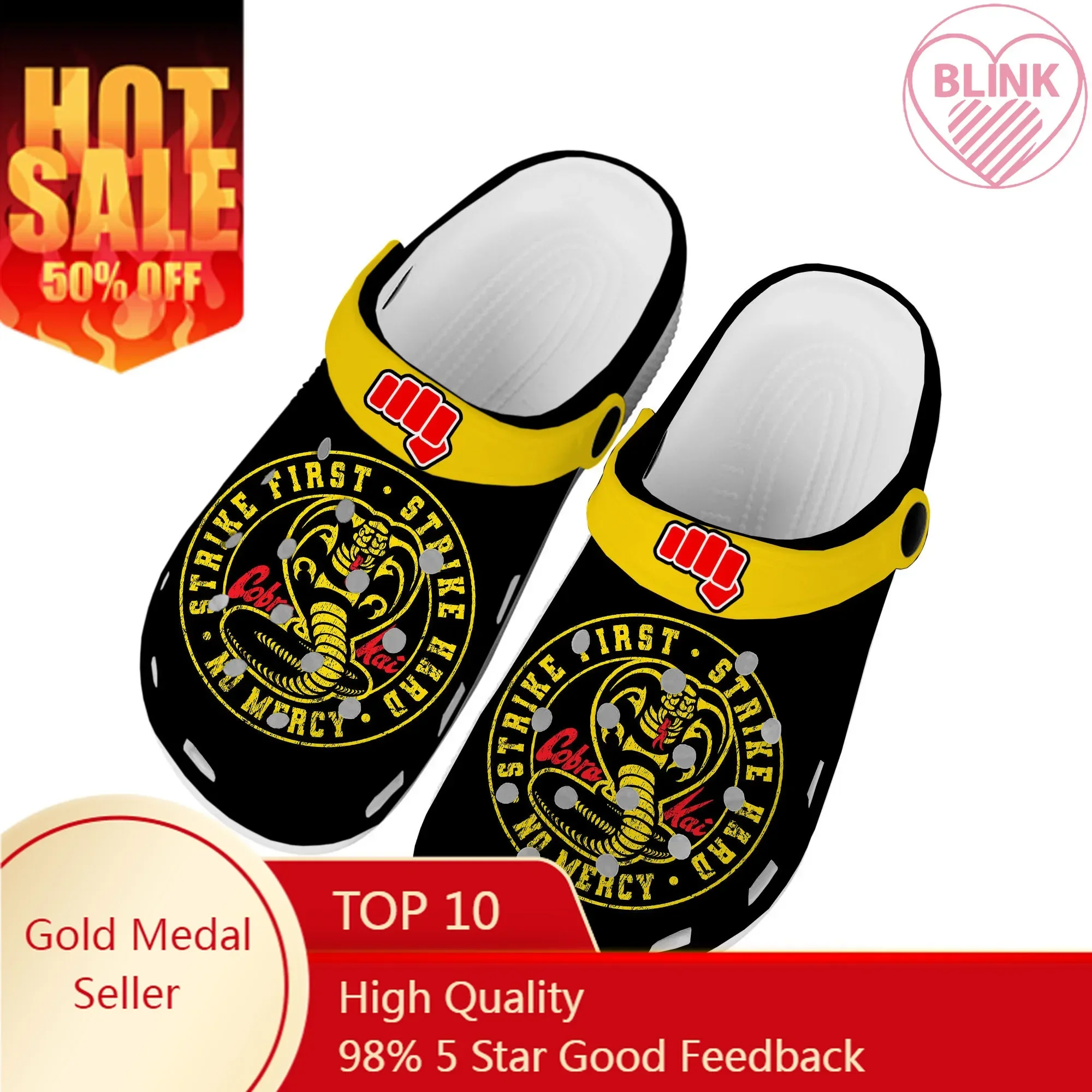 

Movie Thai Venomous Snake Cobra Kai Home Clogs Custom Water Shoes Mens Womens Teenager Shoe Garden Clog Beach Hole Slippers