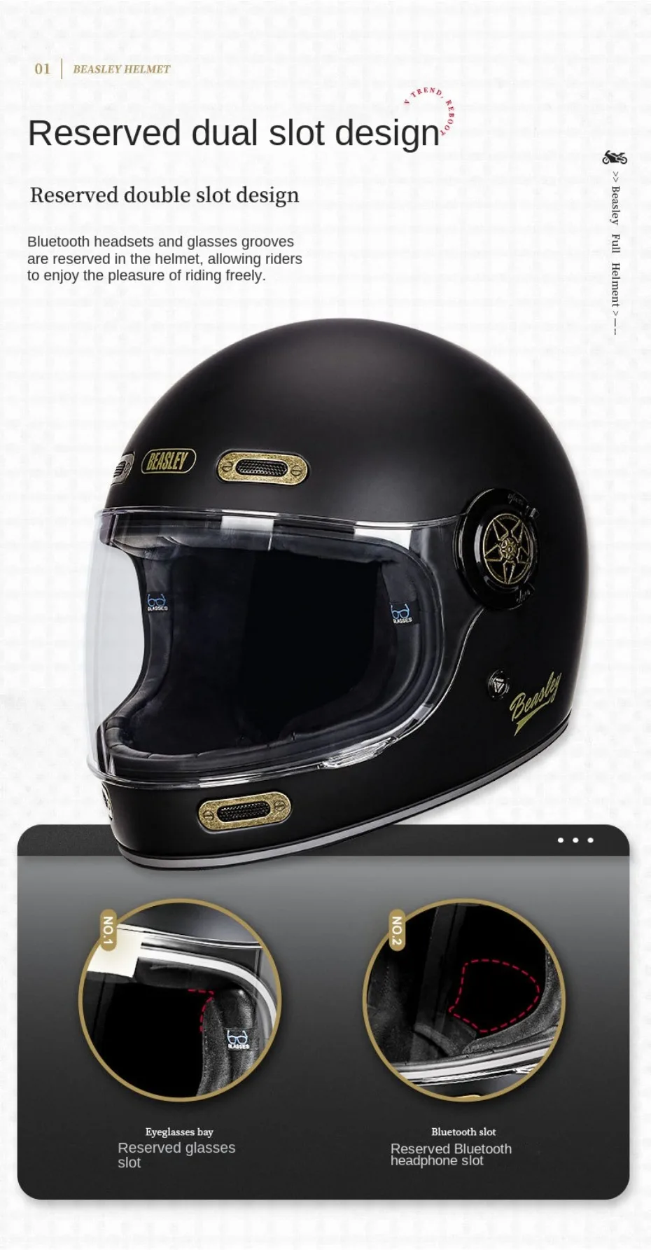 【新同品】BEASLEYヘルメット フレア（黒/赤）レトロ&オフロード　M ベル ブリット GTチャージ ブラッド ヘルメット 赤 黒 | MotoStorm [jp]