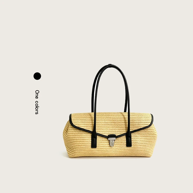 

2026 Korean-Style Straw Tote Bag for Women Large-Capacity Handbag And Shoulder Bag Fashionable Summer Beach Bag