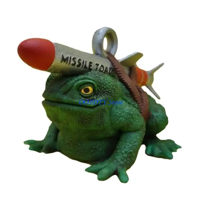 367A Joke Mistletoe Decors Alternative 3D Rockets Toads Pendant Missiles Toads Hanging Ornament for Christmas Tree Decors