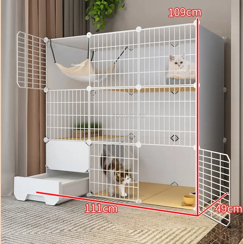 

Outdoor Cat Cages Luxury Villa Cat Climbing Frame Cat Cage House Indoor Pet Supplies Oversized Free Space Three-layer Dog Cage C