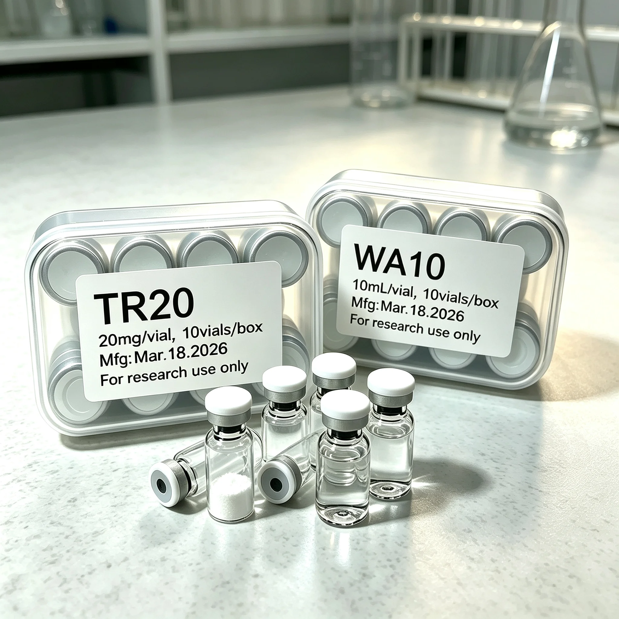 (Random Cap Colors) TR Lyophilized Powder (20mg) WA10 Pure Water (10mg) Facial Skincare Freeze Dried Powder