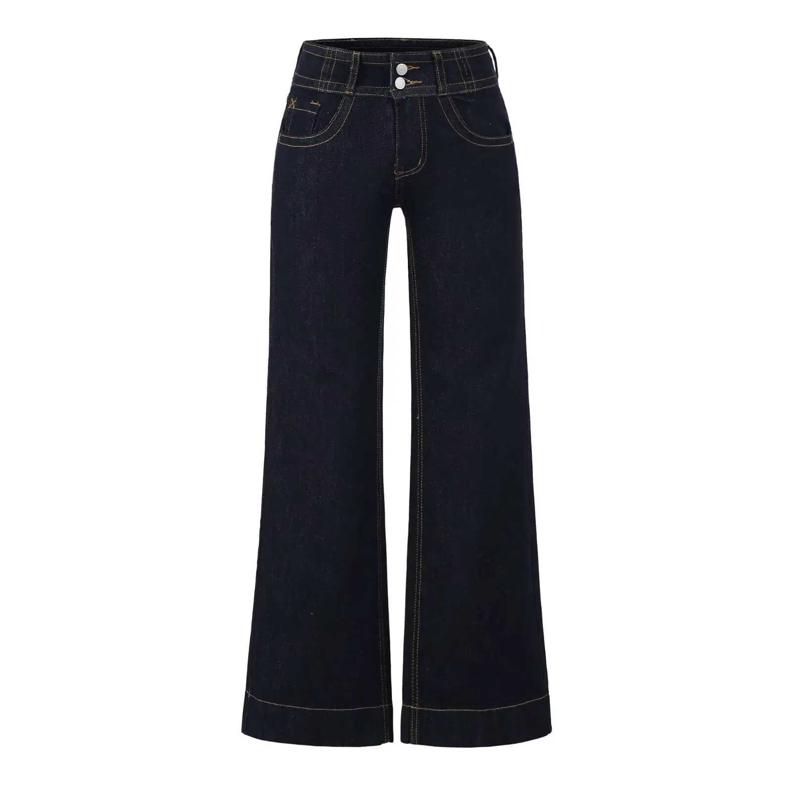 

Street Style Hot Girl Low Waist Bell Bottom Jeans Casual Loose Fit Tummy Control Long Pants Cool Trendy Bootcut Denim