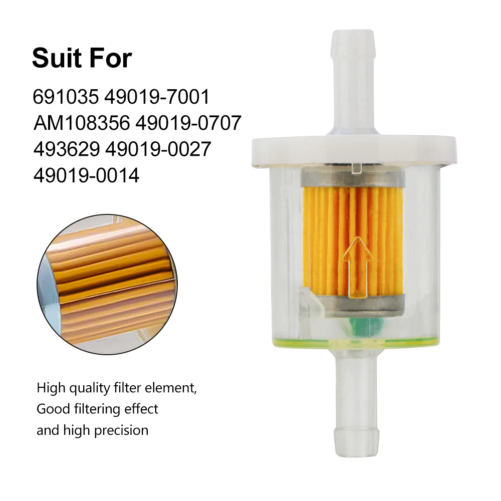 XCAN Inline Carb Fuel Filter for BS 691035 49019-7001 AM108356 49019-0707 493629 49019-0027 49019-0014 Lawn Mower Accessories view 4