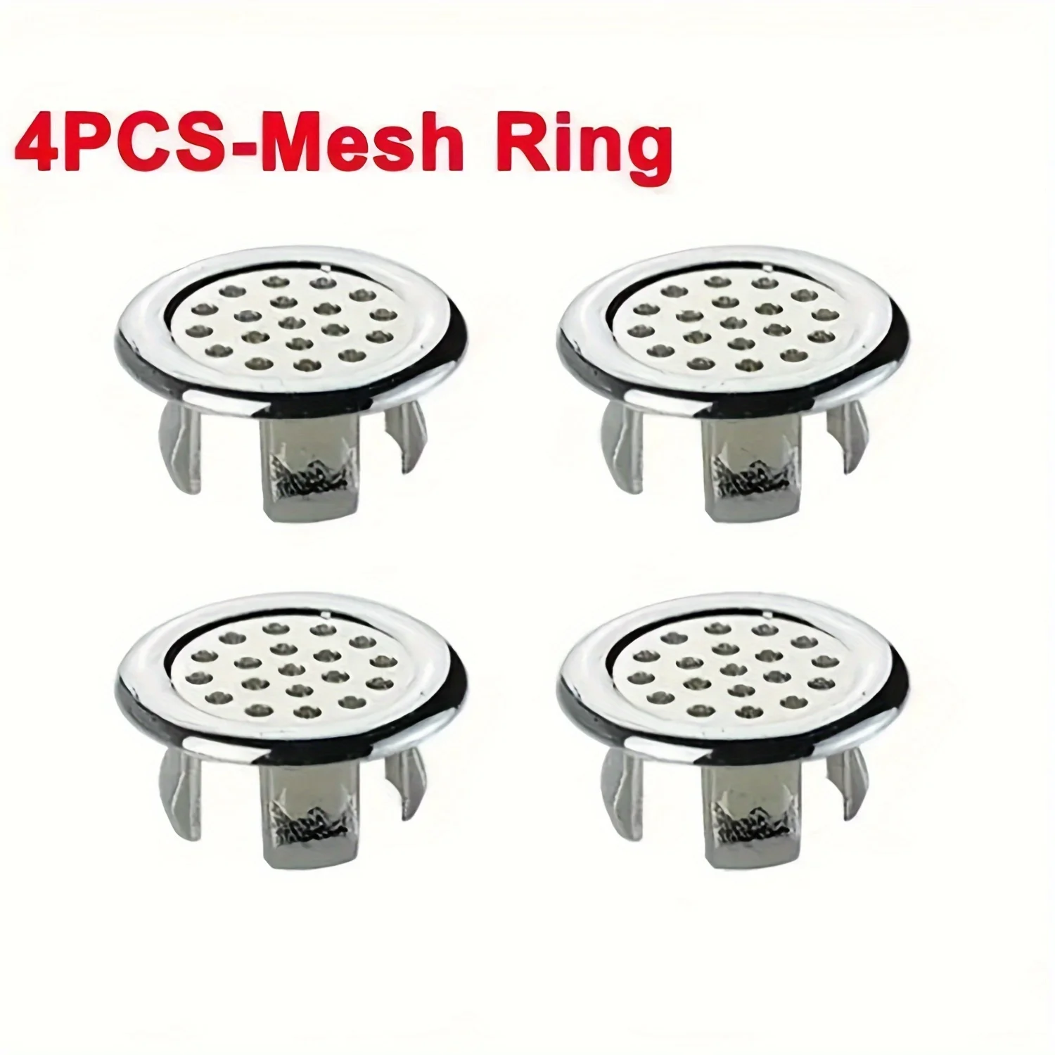 4Pcs Elegant Stainless Steel Sink Drain Cover With Decorative Knob Leakproof Overflow Plug Easy Install Bathroom Sink Stopper