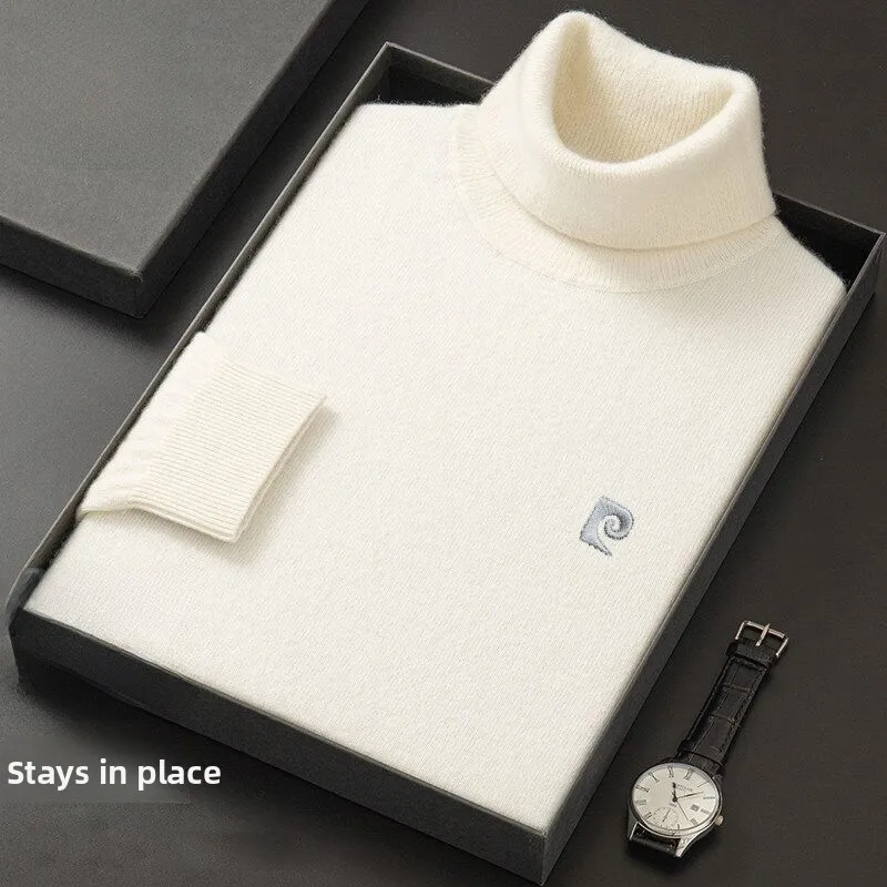 

Pierre Cardin Men's Camere Sweater Thiened High Collar Knitted Woolen irt Warm Faionable Casual Wear for Autumn Winter