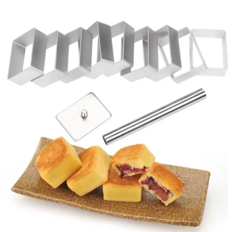 

10pcs/set Rectangle/Ellipse/Pineapple Shape Pineapple Cake Pie Biscuit Cutter Mold Cutting Press Stamp Molds Cookie Cutter Tools