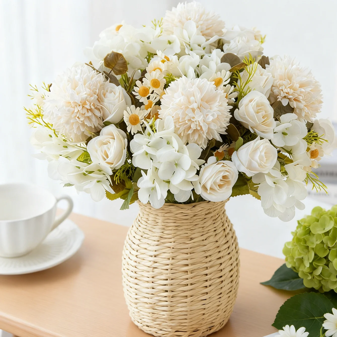 Flores Artificiales de Manzanilla, Combinación para Decoración del Hogar, Suministros para Bodas al Aire Libre, Ramo de Novia, Accesorio de Fotografía, Regalo