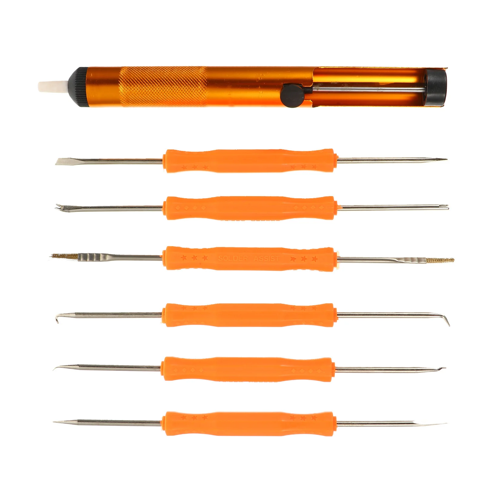 

6Pcs Solder Auxiliary Tool Double-Sided Repair Tools Ergonomic Handle Desoldering Wick Soldering Assist Kit Professional Solder