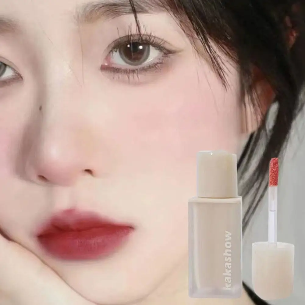 Matte Lip Glaze Waterproof Lasting Non-stick Cup Matte Lip Gloss Tint Liquid Women's Cosmetics Lipstick Makeup Lips Velvet E4r9