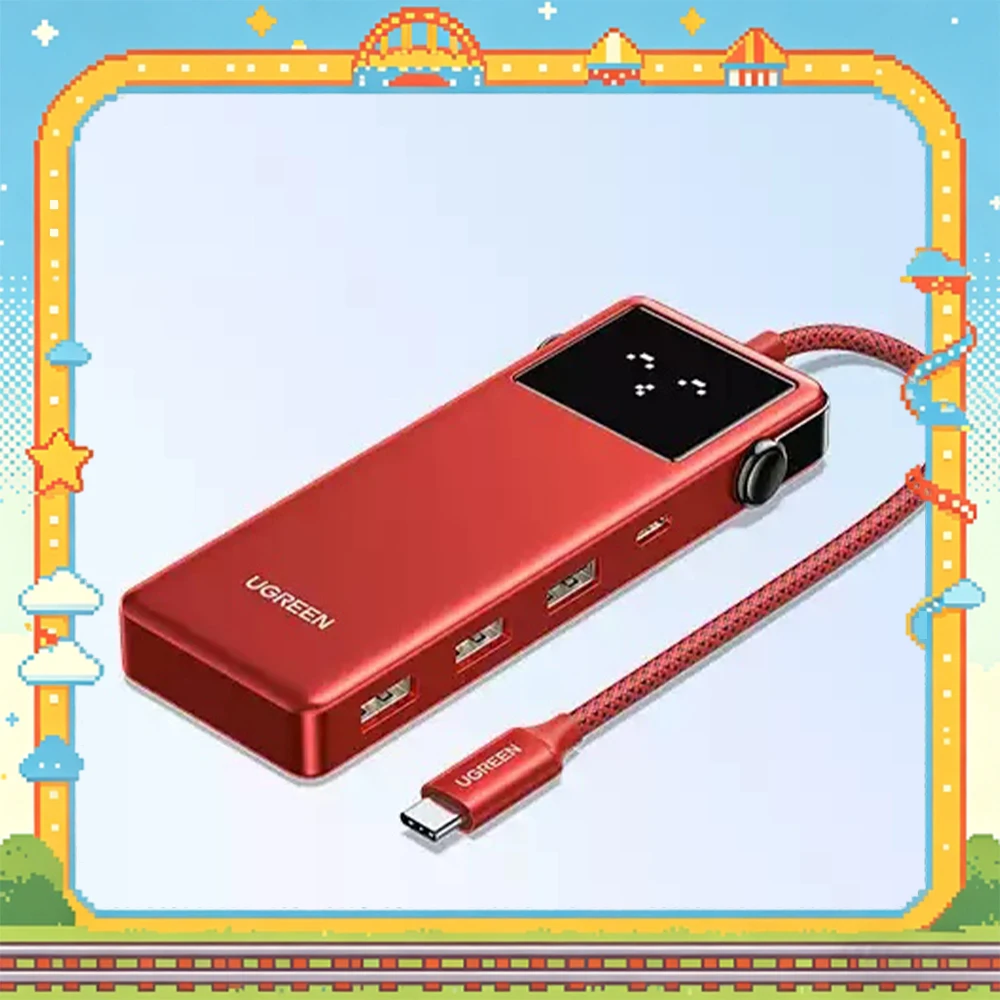 UGREEN 75214 Q PAI 5 IN 1 Expansion Dock USB Typec HDMI 4K60Hz HD Projection Screen 1g File Is Transmitted In About 3 Seconds