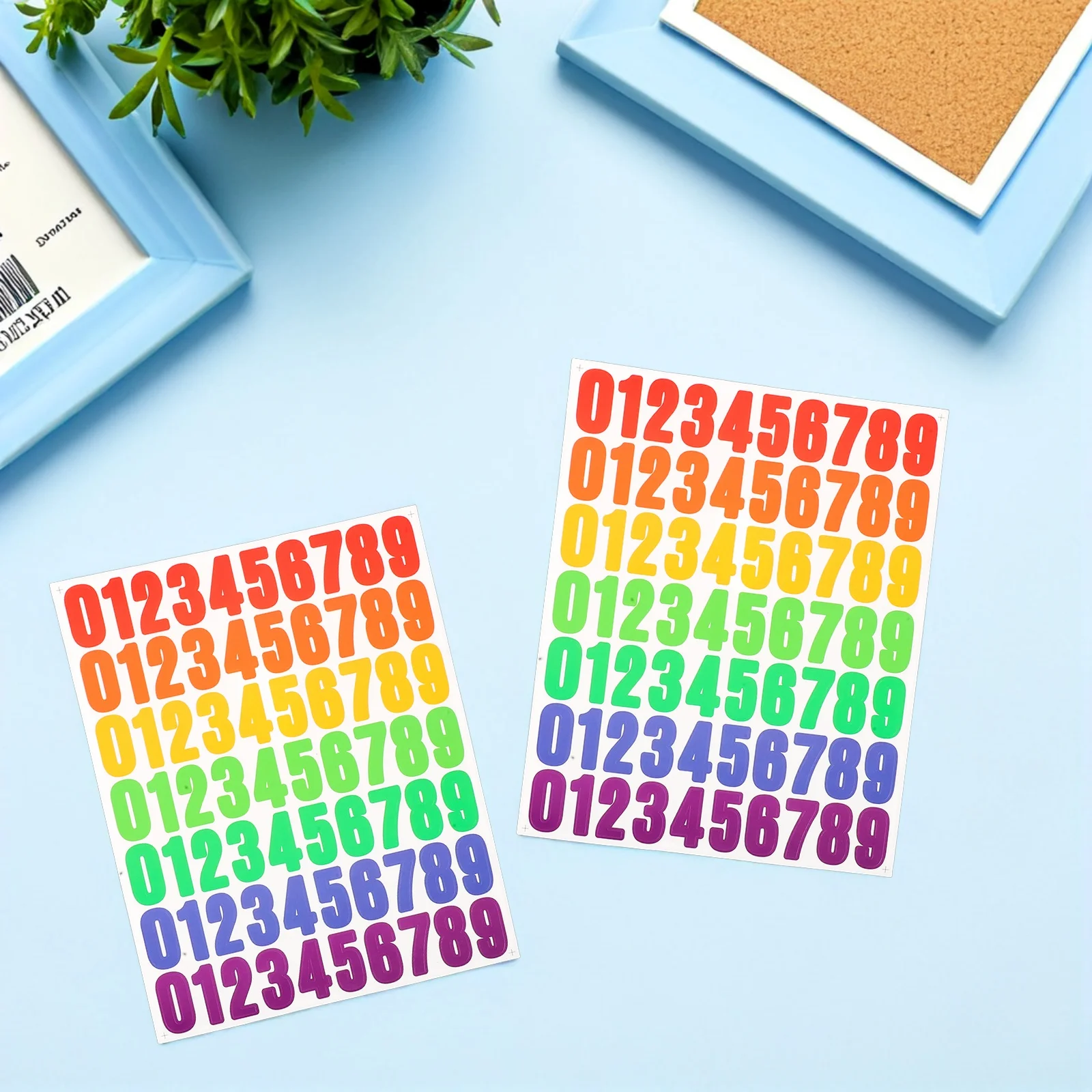 

16 Sheets Waterproof Number Stickers Digital Hand Account Adhesive Labels for Kids Planners Bins Notebooks Home Address Self