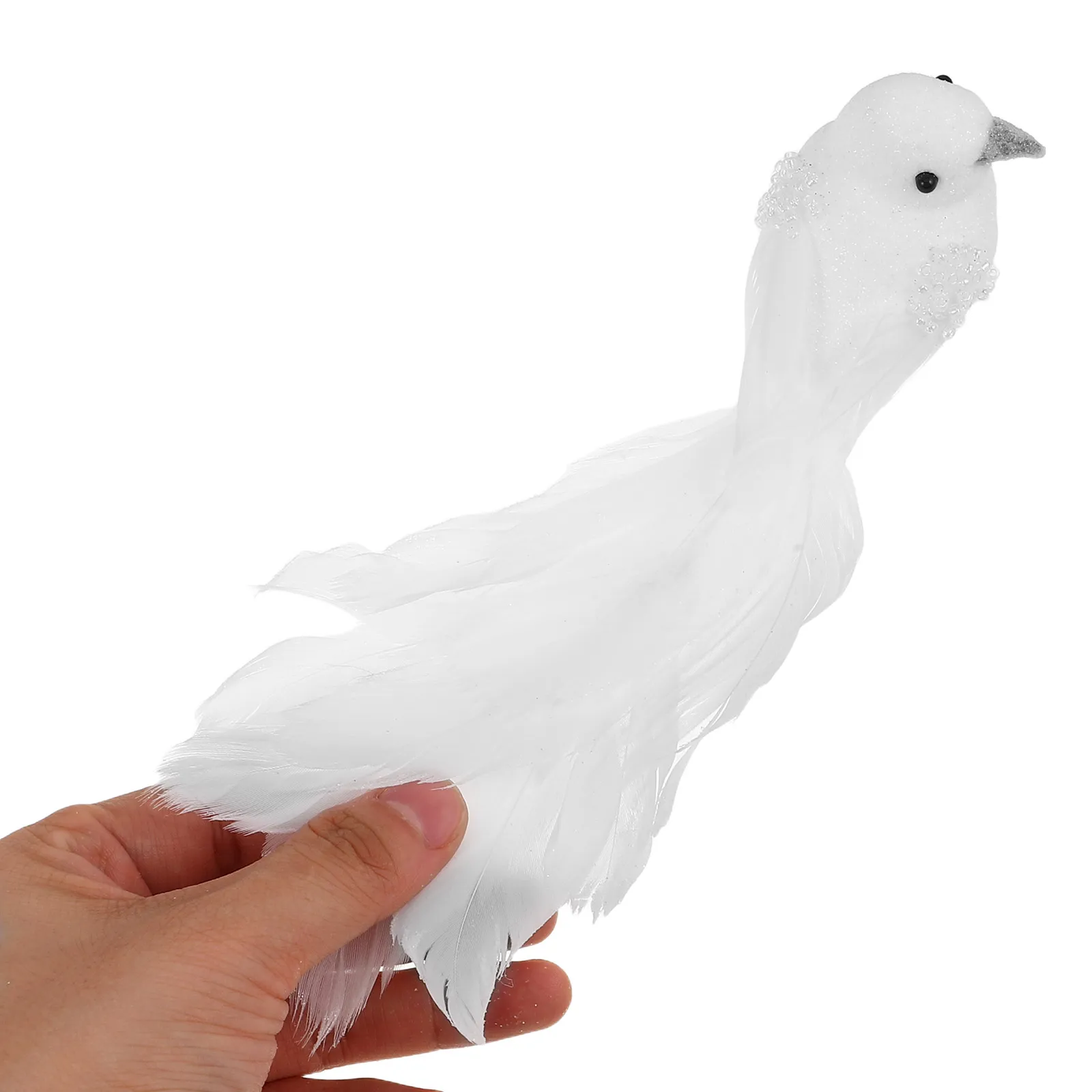 

6 Pcs Christmas Decorations Simulation Bird Garden Figurine Statue Artificial Foam Birds Ornament White