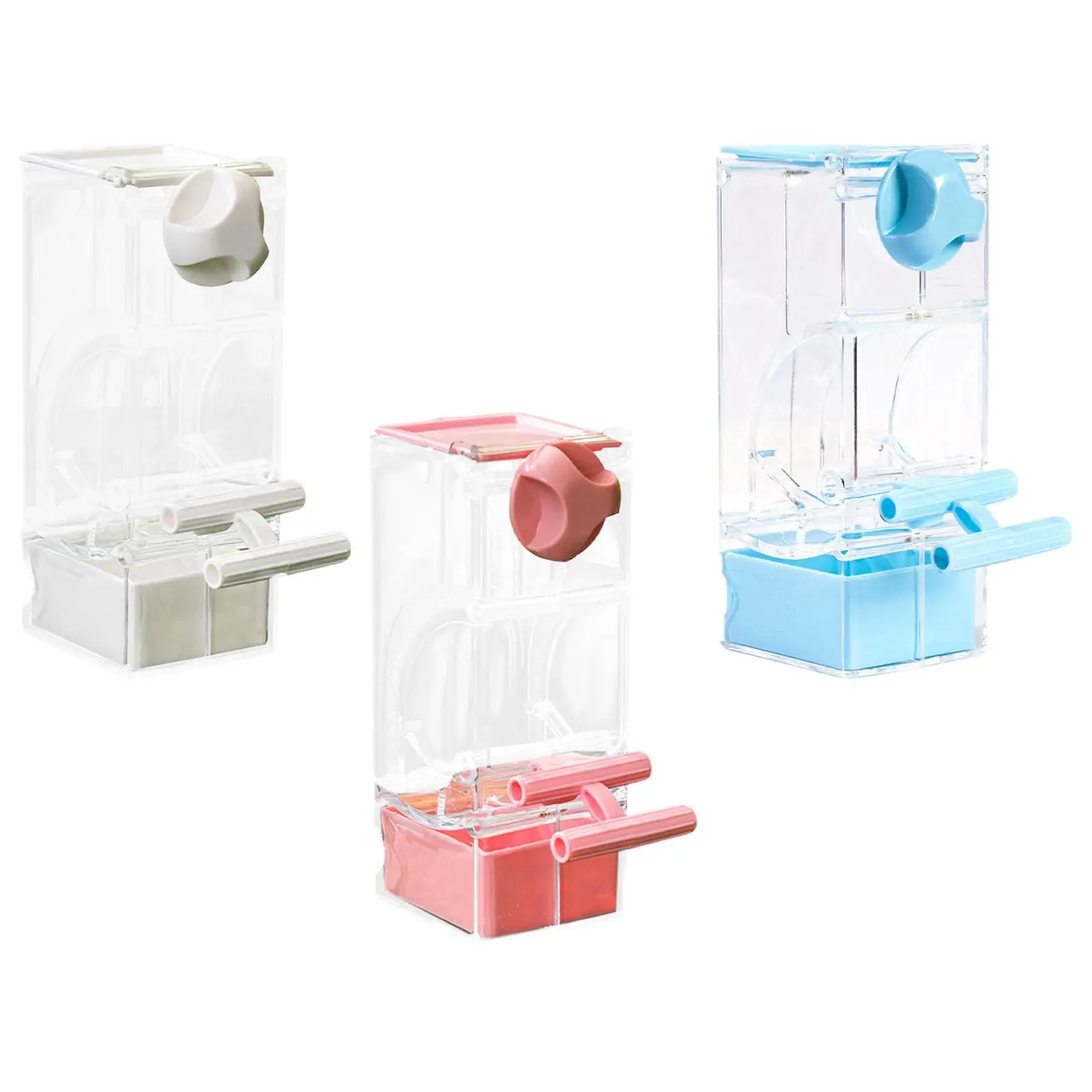 Comedero automático para pájaros, contenedor de comida, estación de alimentación transparente, golosinas para periquitos, contenedor de semillas para periquitos canarios, aves Finch