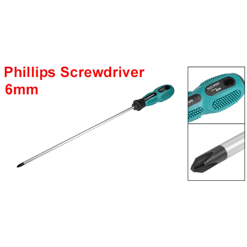 Uxcell #2 Phillips Screwdriver Magnetic Screwdrivers Bits 12 Inch Round Shaft Non Slip Comfortable Handle Non-Slip Hand Tools