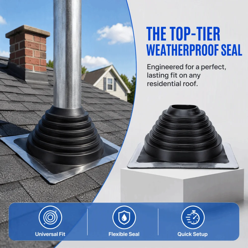 Rubber Material Roof Pipe Flashing Pipe OD 7