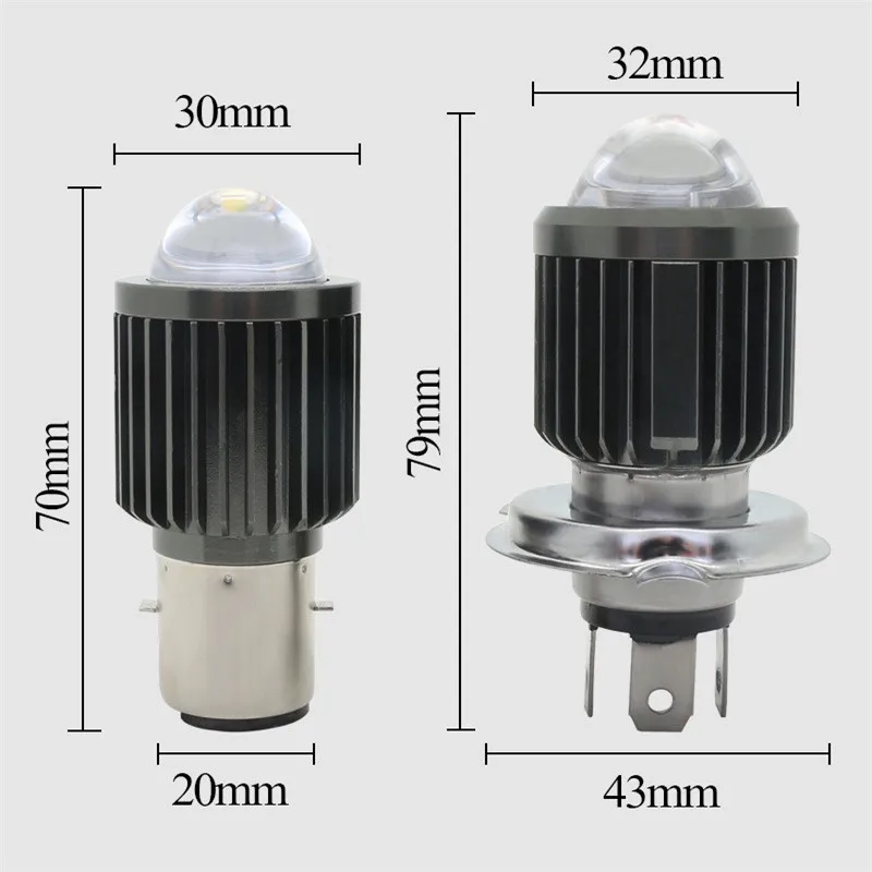 1PCS 10000LM H4 LED Motorcycle Headlight H6 BA20D P15D Led CSP Lens White Yellow Hi Lo Beam Motorbike Scooter Running Light