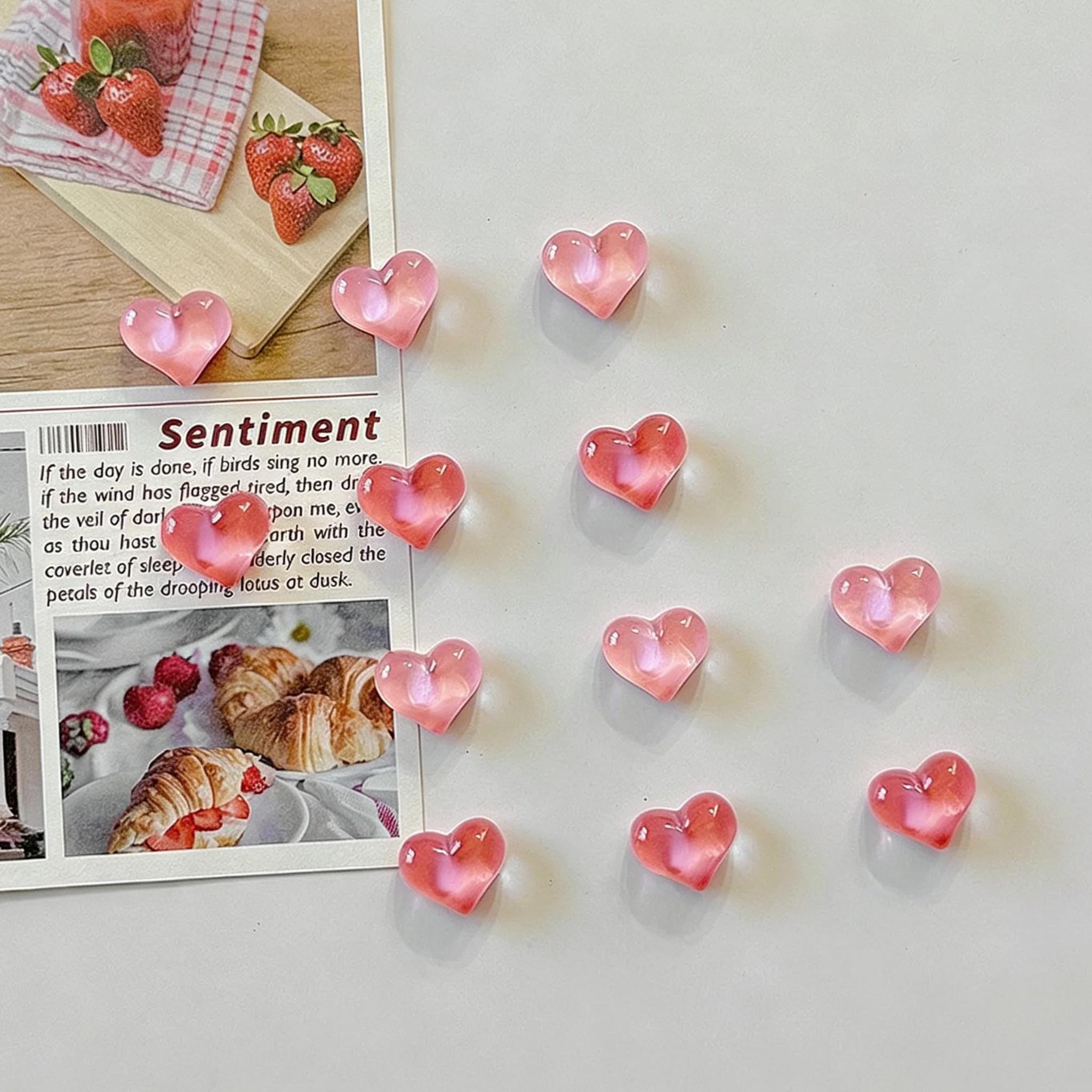 12 imanes para nevera con forma de corazón, adecuados para pizarra blanca de cocina u oficina, regalo navideño para amigos, recuerdo de fiesta