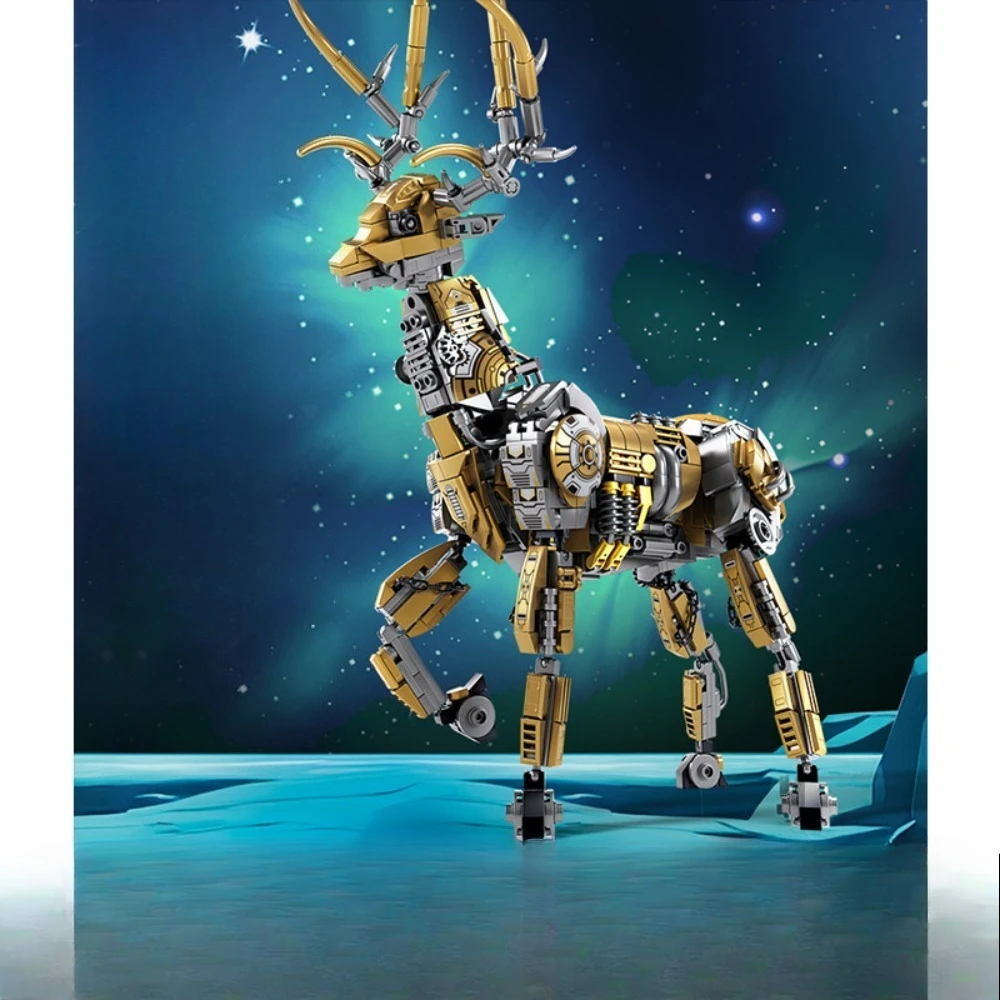 GSF 924PCS MOC Tecnico Alce Modello Cervo Building Blocks Meccanico Animale Mattoni Set Città Costruzione di Giocattoli per I Bambini