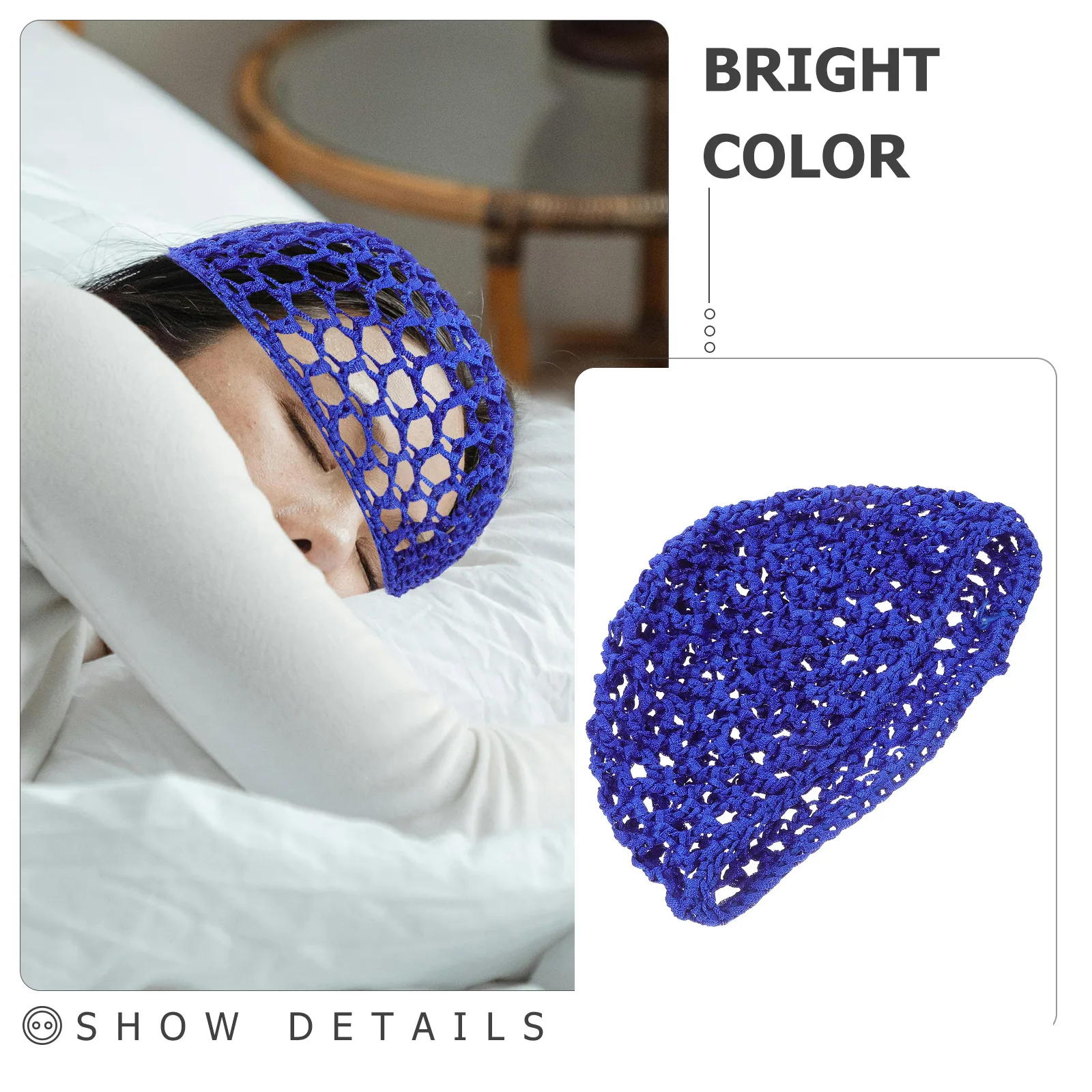 4 قطع من قبعات النوم الكروشيه الشبكية للنساء، شبكة شعر خفيفة الوزن ومسامية ومتينة، هدية للسيدات والفتيات والنساء #1