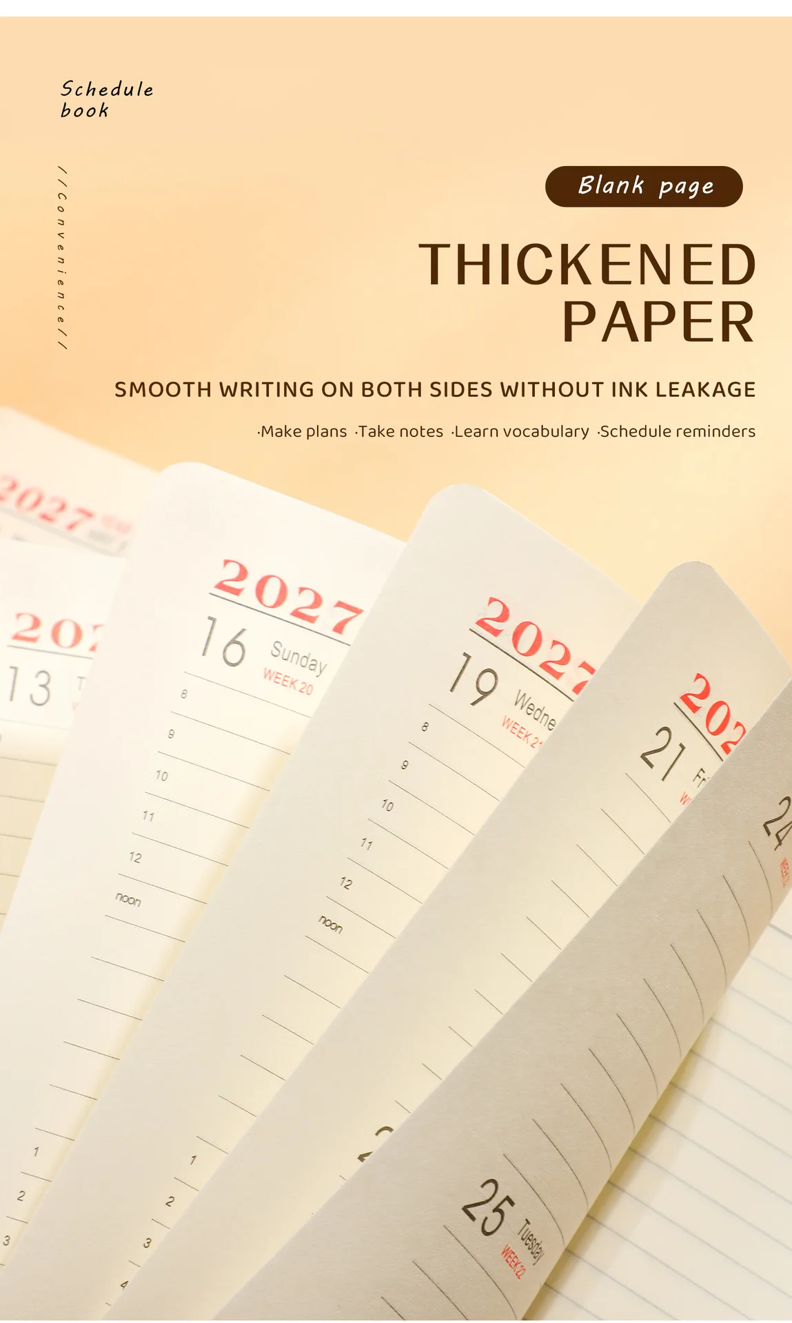 2027 Produktivitätsplaner & Gewohnheits-Tracker-Set - Tägliche Zielsetzung, Zeitmanagement-Journal mit Aufgabenverfolgung | 320-seitiges dickes Notizbuch – Detail 7