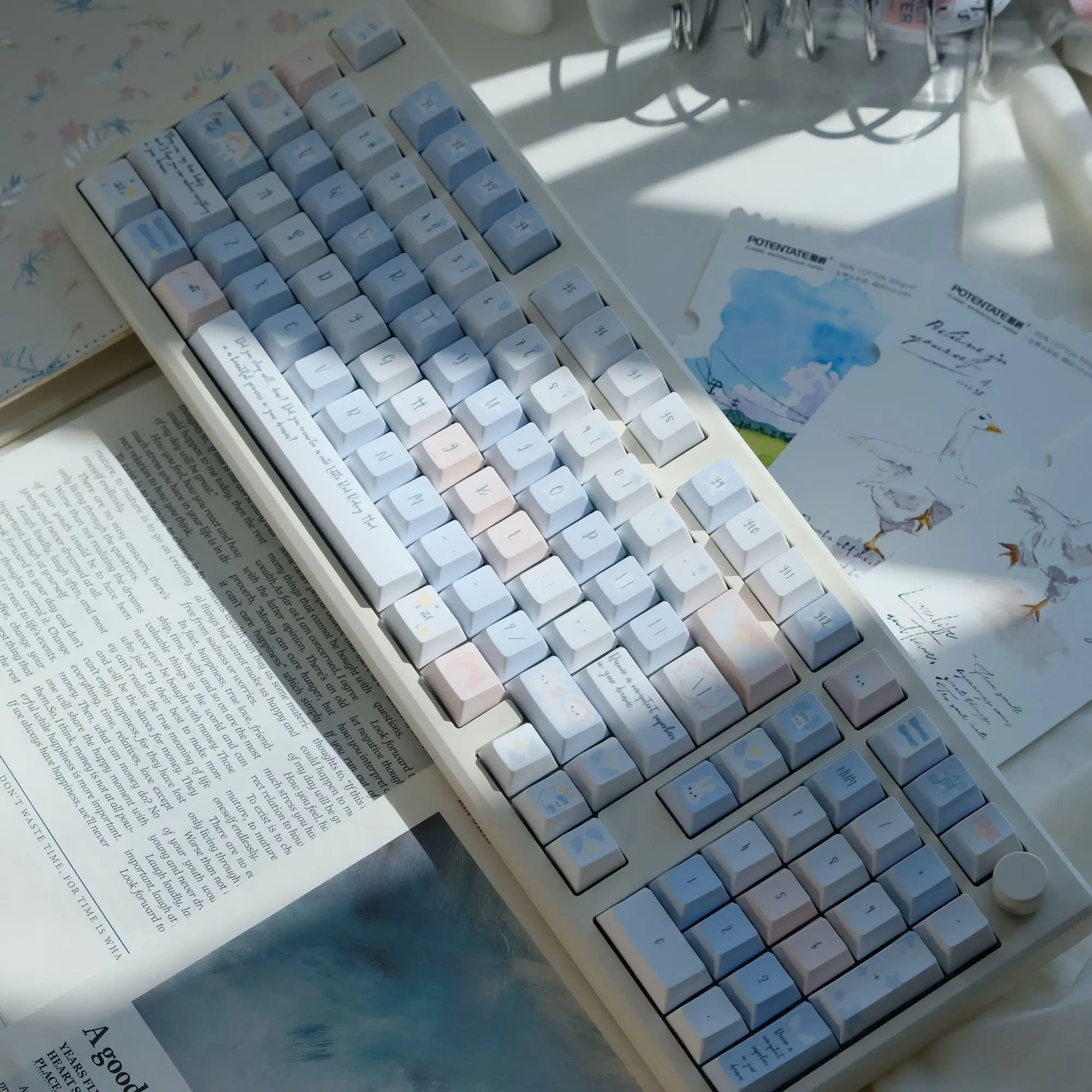 

Original Rabbit Lullaby Sublimation Keycap Original Height 132 Keys 1.7mm Wall Thickness Keyboard Cap