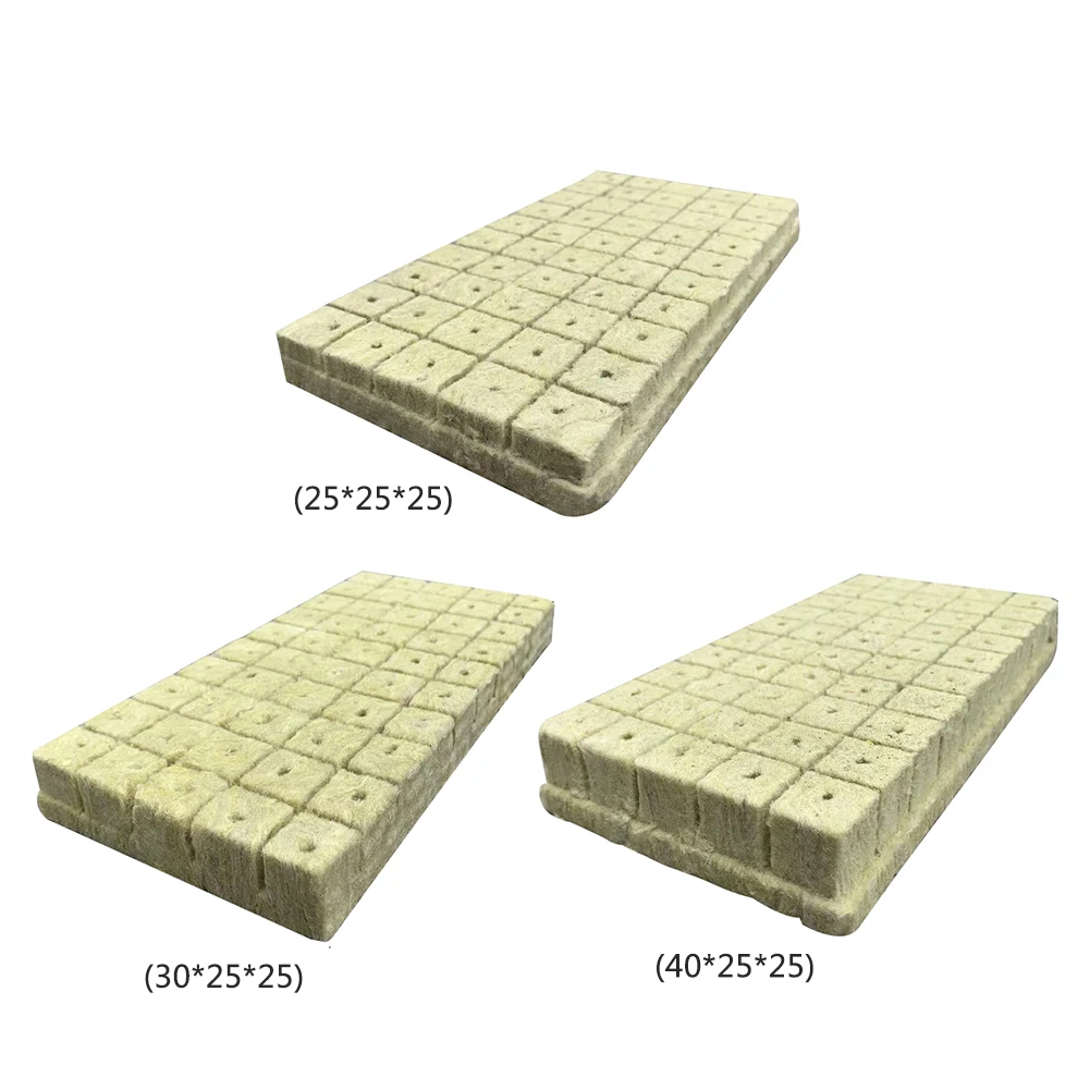 مكعبات المكونات لزراعة النباتات ، الركازة بدون تربة ، كتلة الشتلات ، وسائط زراعة الزراعة المائية ، الصوف الصخري ، 50: 50 #6