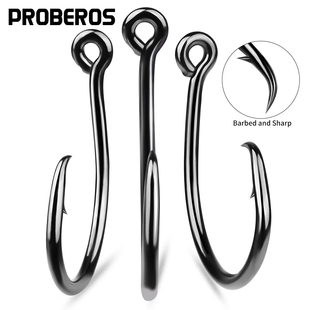 

PROBEROS 10pcs high-carbon steel suicide hooks, devil hooks, deep-sea large objects, sea fishing, eagle beak hooks, boat fishing