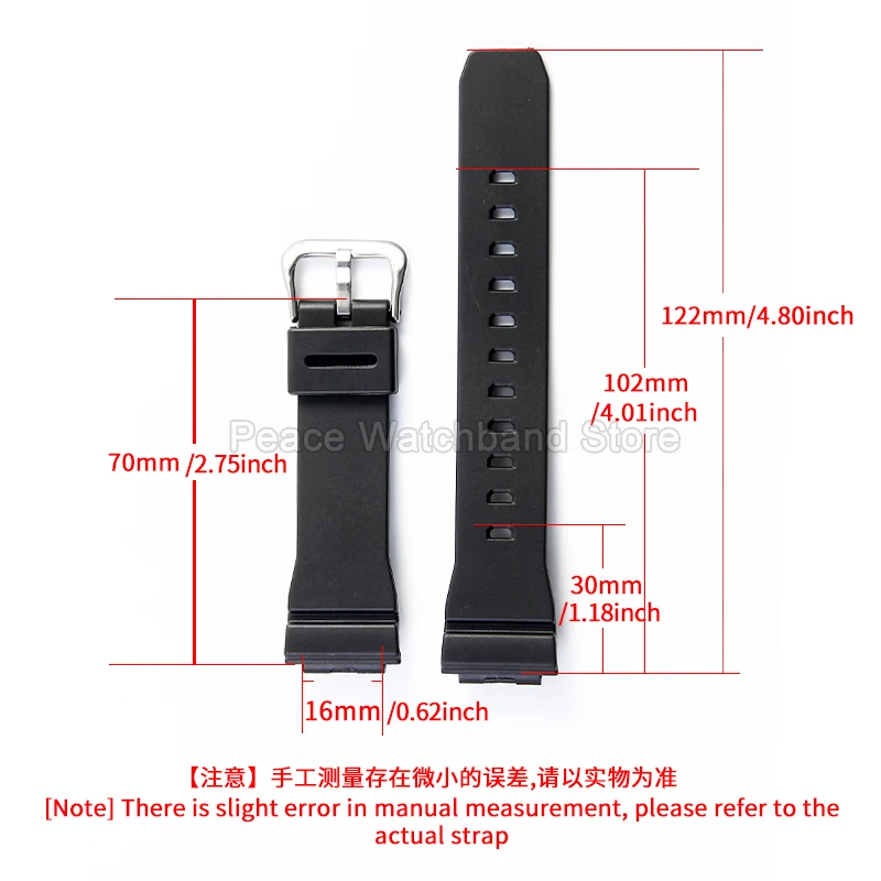 Per Casio G-Shock Octagon GM-S2100 cinturino da donna 16 mm kaki nero bianco ingegnerizzato con cinturino per orologio in resina ad alta resilienza