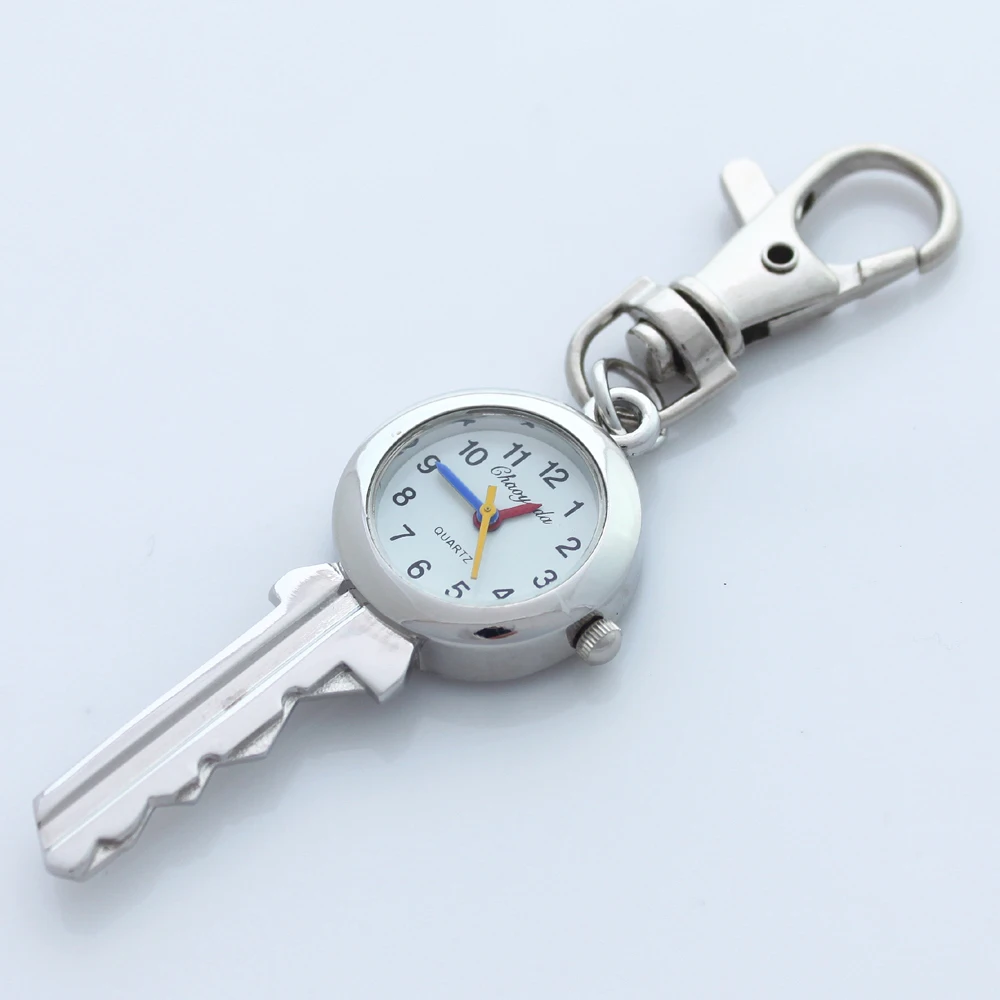 New Watch Pocket Keychain Pendant Key Vintage Watches Ring Clip Nurse Fob Chain Men Dad Women Quartz Sculptured Gifts Hanging