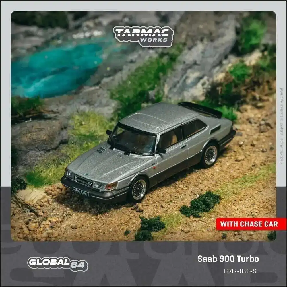 

PreSale TW 1:64 Saab 900 Turbo Silver Diecast Car Model Collection Toys Tarmac Works